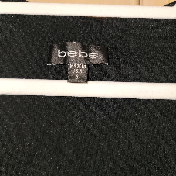 Misses Sz S Bebe Black Dress With Buckle Sleeveless - Picture 3 of 7